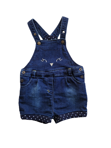 Salopette courte jean 12 mois
