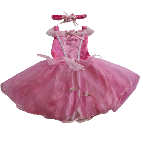 Robe rose et bandeau 12-18 mois