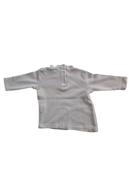 Tee-shirt blanc manches longues 3 mois
