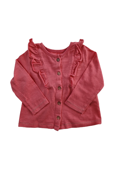 Tee-shirt rose manches longues 6 mois