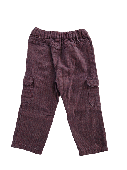 Pantalon bordeaux imprimé 18 mois
