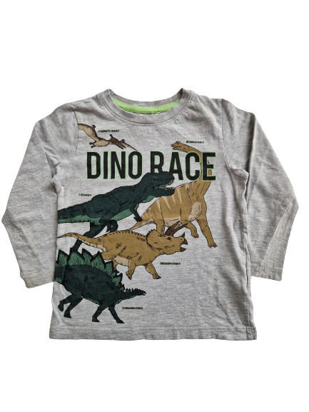 Tee-shirt gris manches longues 3-4 ans