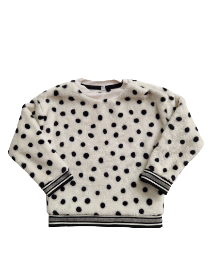 Pull à pois noir 24 mois