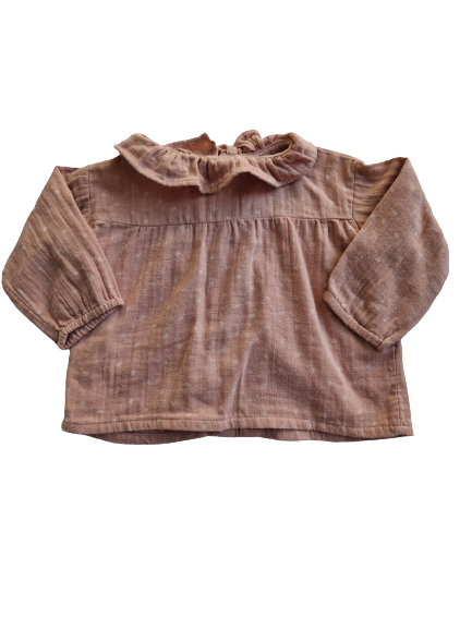 Blouse rose imprimée 9 mois