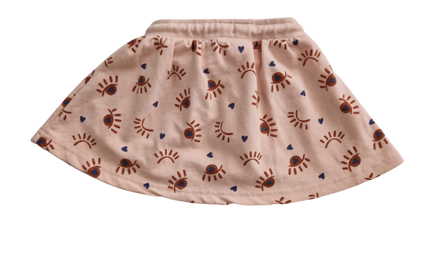 Jupe orange clair imprimé 24 mois