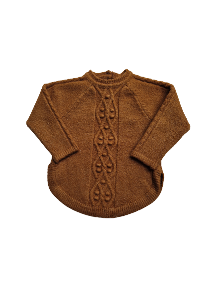 Pull torsadé effet pailleté 12 mois