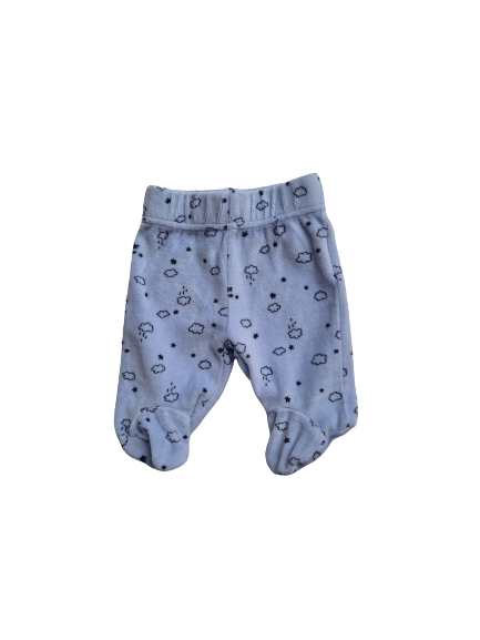Ensemble pyjama bleu en velours naissance