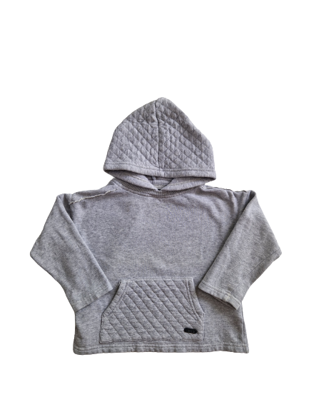 Sweat gris à capuche 4-5 ans