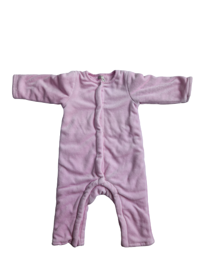 Combinaison en velours rose 6 mois