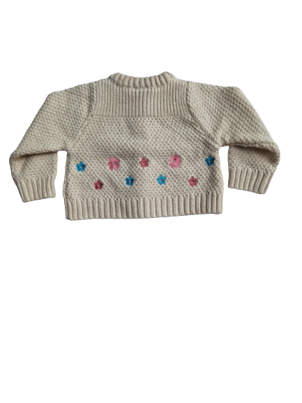 Gilet crème fil doré 6 -12 mois