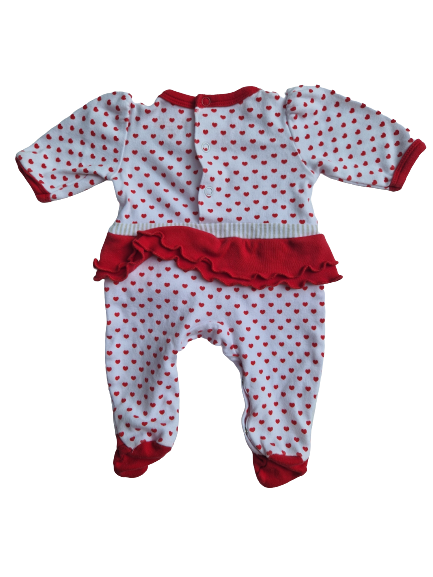Pyjama blanc et rouge naissance