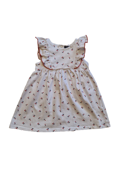 Robe blanche imprimée 9 mois