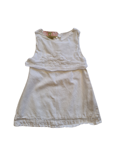 Robe blanche 12 mois