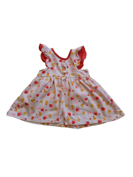 Robe blanche imprimée 3 mois