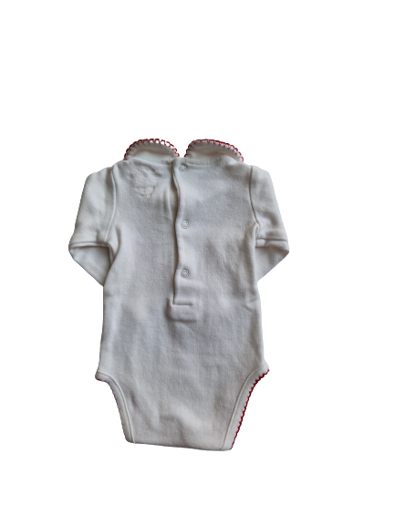 Body blanc avec col claudine 1 mois