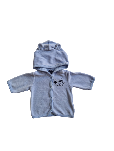 Ensemble pyjama bleu en velours naissance
