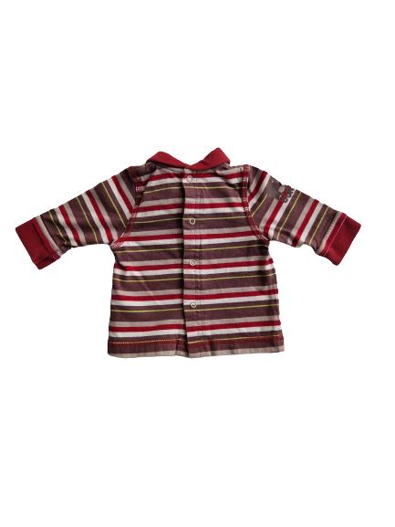 Polo manches longues rayé 1 mois