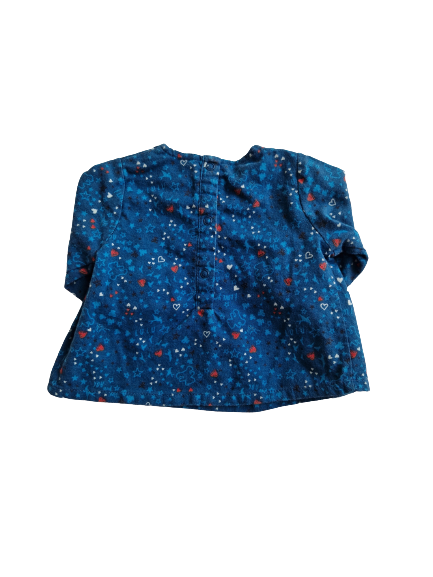 Blouse bleu imprimé 3 mois