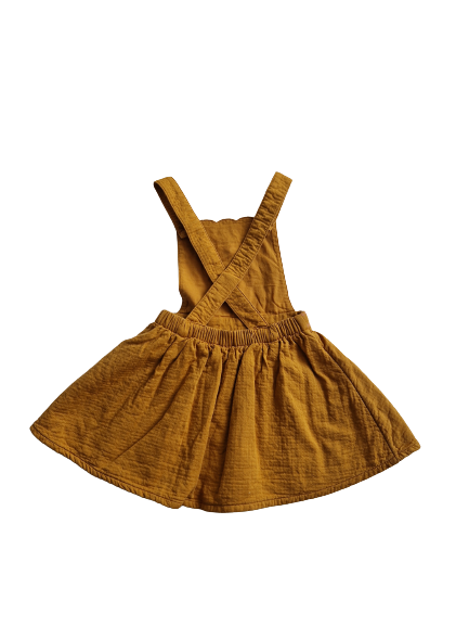 Robe moutarde avec broderie 12 mois