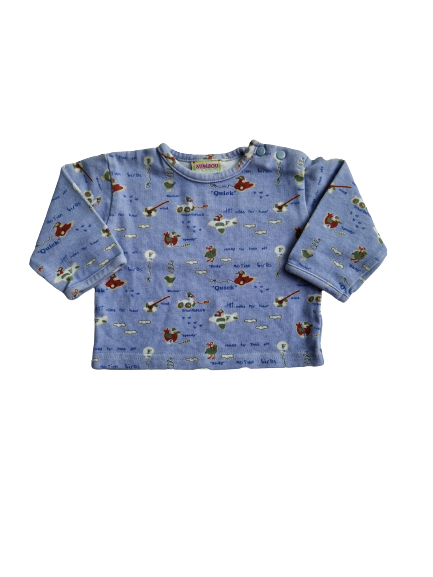 Sweat bleu imprimé 6 mois