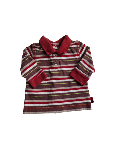 Polo manches longues rayé 1 mois