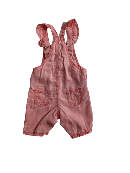 Salopette courte orange 3 mois