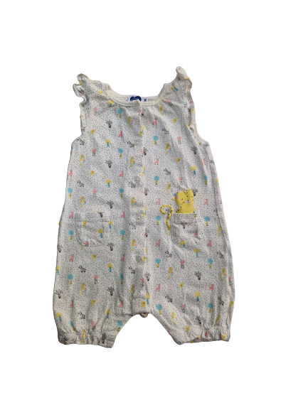 Combishort blanche imprimé 9 mois