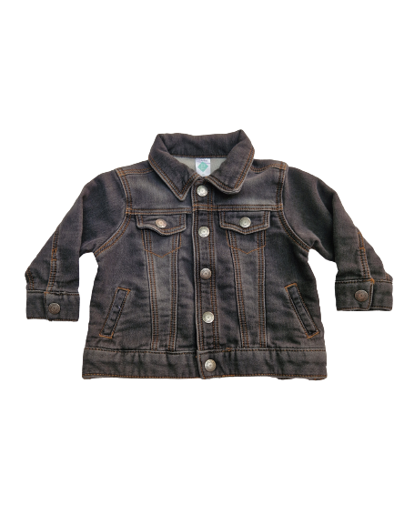 Veste en jean noir effet délavé 9 mois