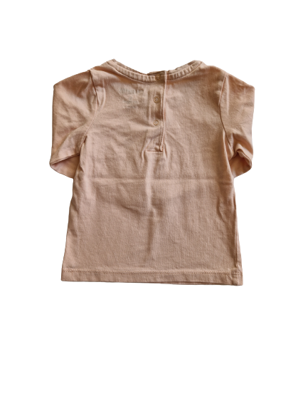 Tee-shirt orange clair manches longues 9 mois