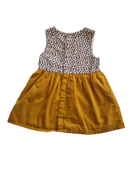 Robe haut imprimée bas moutarde 9 mois