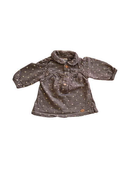 Tunique étoiles grise 1 mois