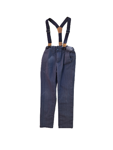 Pantalon à bretelles gris 4 ans