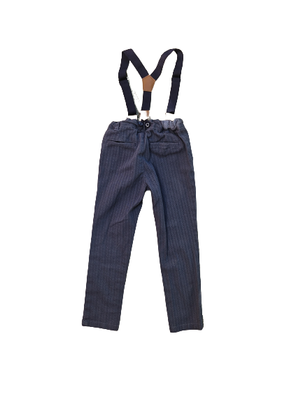 Pantalon à bretelles gris 4 ans