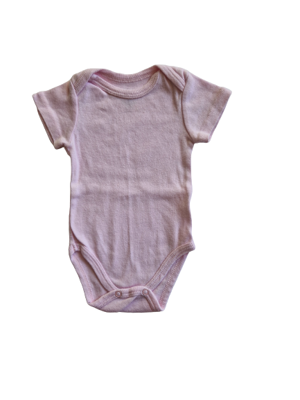 Lot de deux bodys rose et blanc 3 mois