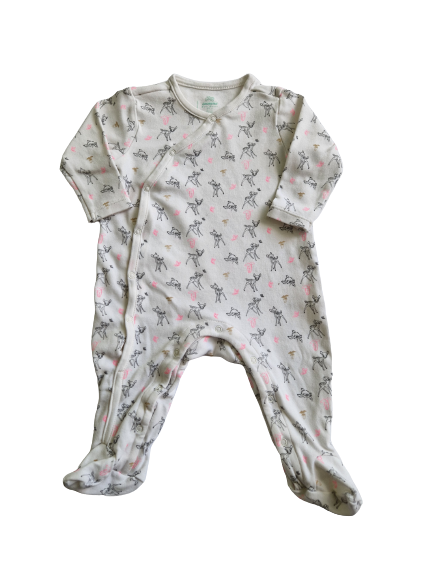 Pyjama blanc imprimé Bambi 9 mois