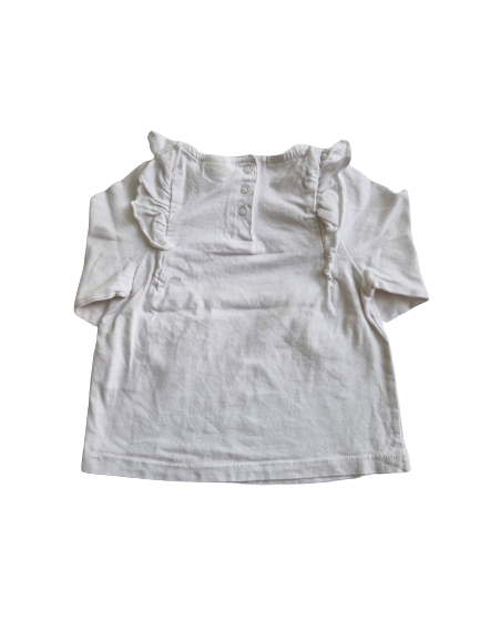 Tee-shirt blanc manches longues 9 mois