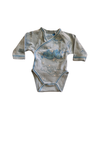 Body bleu ciel imprimé nuage naissance