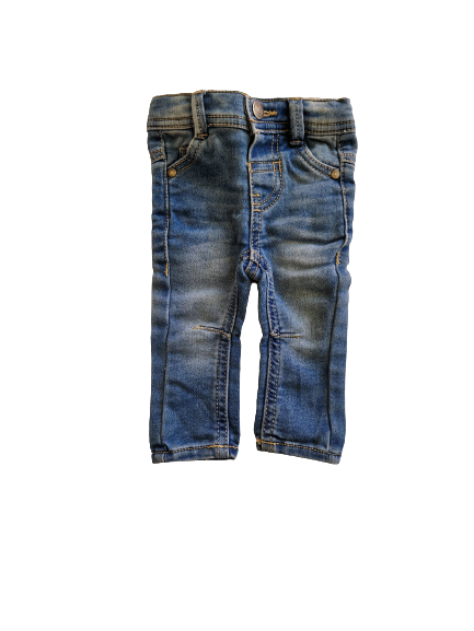 Jean slim bleu taille ajustable 3 mois