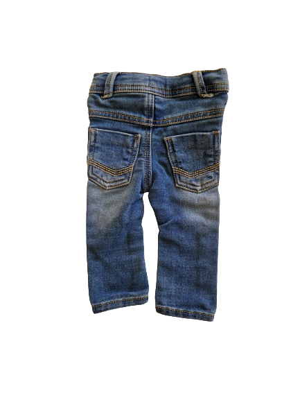 Jean slim bleu taille ajustable 3 mois