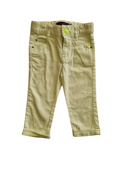 Pantalon vert anis taille ajustable 12 mois