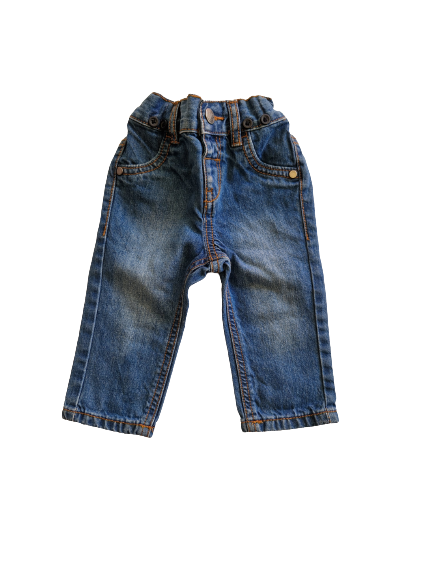 Jean bleu clair taille ajustable 6 mois