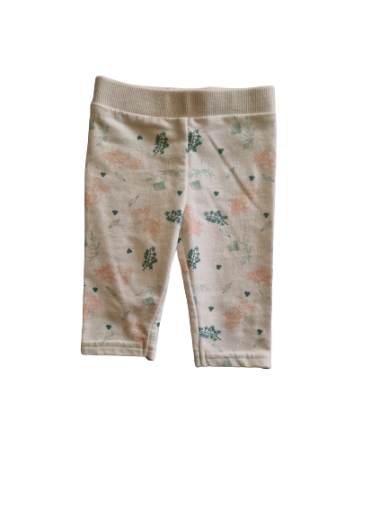 Legging écru imprimé feuillage 1 mois