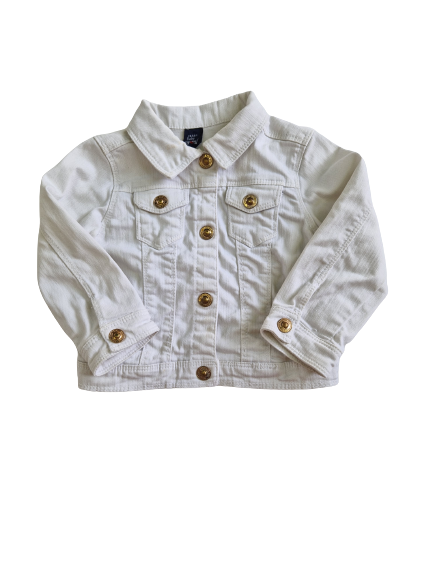 Veste en jean blanche  9-12 mois