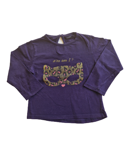 Tee-shirt noir manches longues 3 ans
