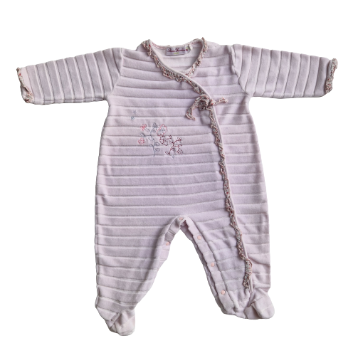 Pyjama rose en velours 12 mois
