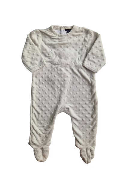 Pyjama écru doublé en velours 12 mois