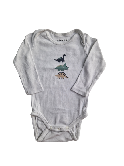 Body blanc imprimé dinosaure 12 mois