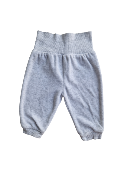 Pantalon gris en velours 2-3 mois