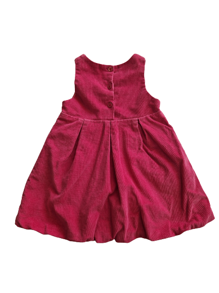 Robe rose en velours 24 mois