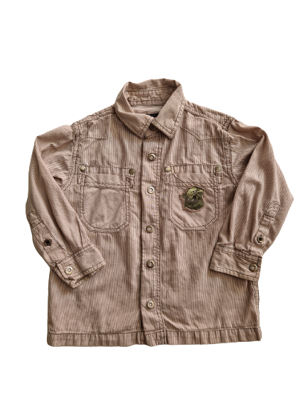 Chemise rayée marron 3 ans